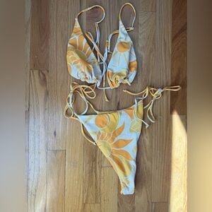 Skatie Yellow Floral Bikini